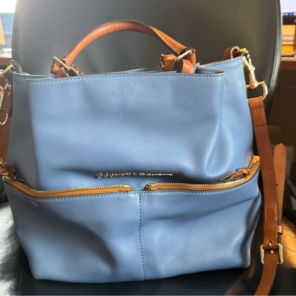 Dooney & Bourke - Greta, Blue and Brown Crossbody Bag